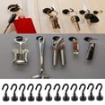thumbnail image 4 of Ganchos magnéticos fuertes, resistentes, 12 libras, para cabinas de crucero, cocina, refrigerador, parrilla, herramientas, llaves, imanes de neodimio de metal, colgador negro, paquete de 12, 4 of 7