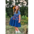 thumbnail image 5 of Millie Loves Lily Girls Navy Fox Printed Tiered Short Sleeve Dress Size (3T-12), 5 of 6
