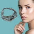 thumbnail image 3 of Unique Bargains 1 Pc Fashion Cloud Pattern Cross Elastic Hairband for Women Blue, 3 of 6