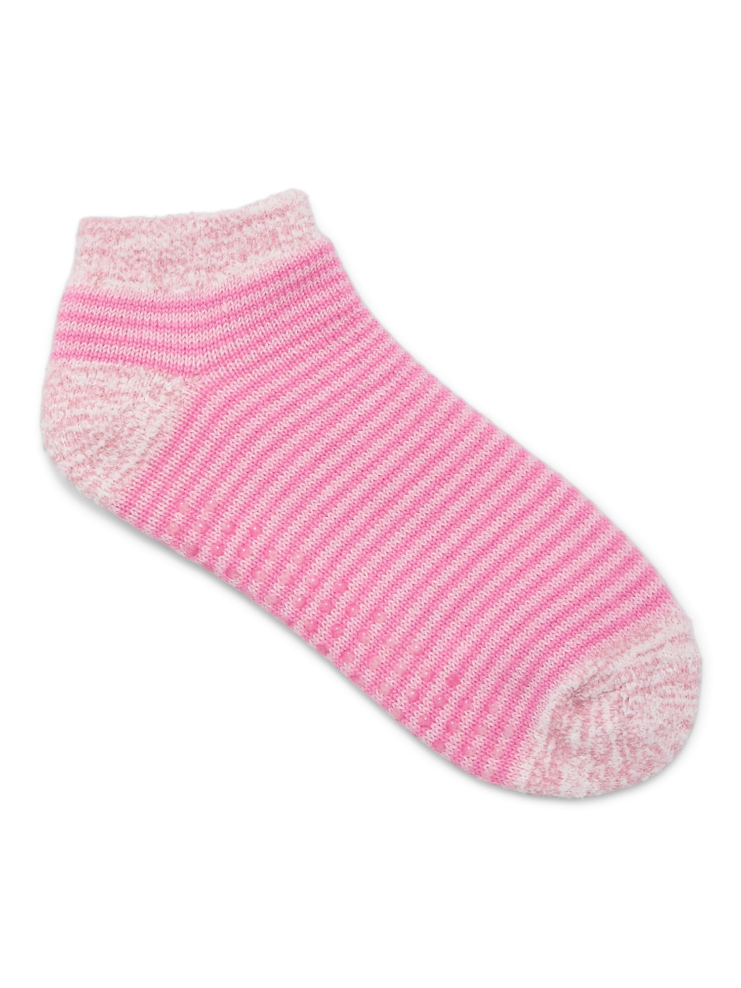 Joyspun Women's Double Layer Low Cut Lounge Socks, 3 Pack, Shoe Sizes 4-10