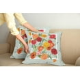 thumbnail image 2 of Ambesonne Shabby Flora Throw Pillow Cover 2 Pack, Floral Flower Leaf, 24", Dark Coral Mustard, 2 of 5