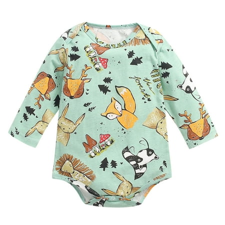 

ASEIDFNSA Cactus Baby Clothes Boys Footless Pajamas Toddler Kids Child Baby Boys Girls Long Sleeve Cute Cartoon Print Romper Bodysuit Outfits Clothes