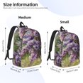 thumbnail image 2 of Disketp Lilacs Teapot Scenic Painting print Canvas Backpack Lightweight Travel Daypack Student Rucksack Laptop Backpack-Medium, 2 of 5