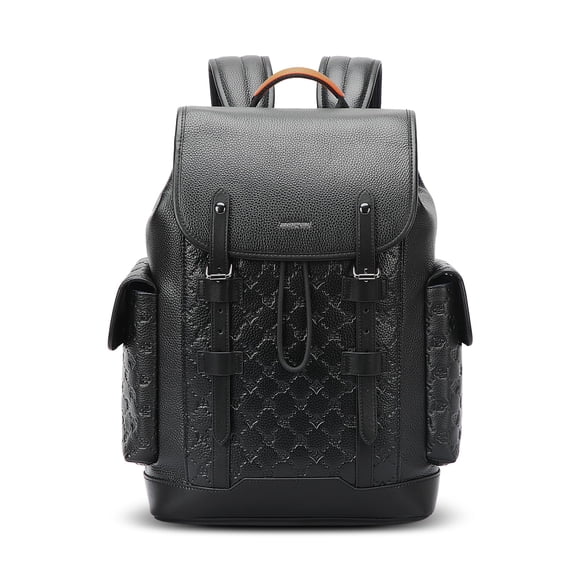 BOPai Genuine Leather Backpack 15,6 inch Laptop Bag for Men Business Computer Backpack Casual Daypack