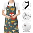 thumbnail image 4 of Kdxio Cute Animal Forest Apron with Pockets Adjustable Kitchen Aprons for Men Women Waterproof Aprons for Cooking,Drawing,Crafting, Baking Household Cleaning, 4 of 8