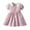 Pink, variant on AJTQTH Summer Princess Dress for Girls Baby Doll Collar Cute Polka Dots Puff Sleeve High Rise Sundress Flowy A-Line Ruffled Gowns Frocks Outfits Pink 4 Years