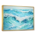 thumbnail image 2 of Designart "Liquid Art Of Oceanic Charm II" Ocean Floater Framed Wall Art Living Room, 2 of 5