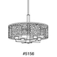 thumbnail image 4 of Progress Lighting Mingle 4-Light Pendant, Antique Bronze, Etched Parchment Glass Shade, 4 of 4