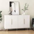 thumbnail image 2 of White Modern Buffet | Functions as Self - service Bookcase | MDF Material with Decorative Door | Organizes Home Collections, 2 of 7