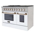 thumbnail image 4 of Kucht Professional 48" Stainless Steel Natural Gas Range in Silver/Gold/White, 4 of 13