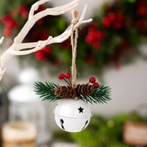 Christmas Cow Bells for Decoration 5.9in Christmas Decorations Iron Colorful Small Bells Pendants Christmas Tree Pendants Wind Chime Pendants Christmas Gifts