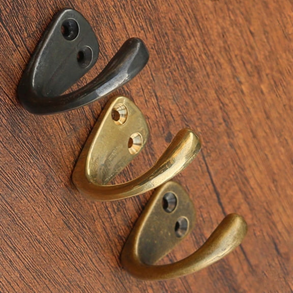 HOMEMAXS Copper Wall Hook for Hanging Clothes Towels and Accessories in Bedroom Bathroom or Closet Coffee .7 Inches