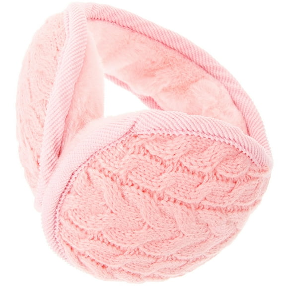 HEMOTON  Foldable Ear Warmers Adjustable Knitted Woman Earbuds Bow Earmuffs Cotton