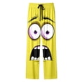 thumbnail image 4 of Mens Casual Pants Funny Graphic Print Relaxed Fit Comfortable Loose Fit Straight Leg Trousers Yellow L, 4 of 4