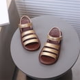 thumbnail image 7 of Ruyang Toddler Girls Gladiator Sandals with Ankle Strap Open Toe Strappy Flats Rubber Sole Lightweight Dress Shoes, 7 of 7