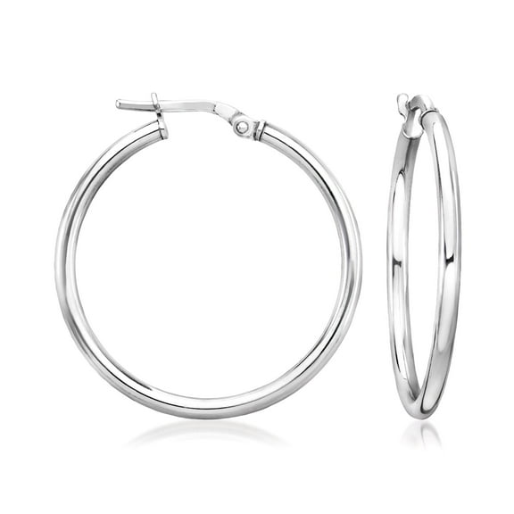 Ross-Simons 2mm Sterling Silver Hoop Earrings, Women's, Adult