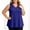 Blue, variant on Hot Pink Womens Plus Size V-Neck Sleeveless Tank Top - Loose Fit Flowy Swing Pleated Summer Top,Size 5XL