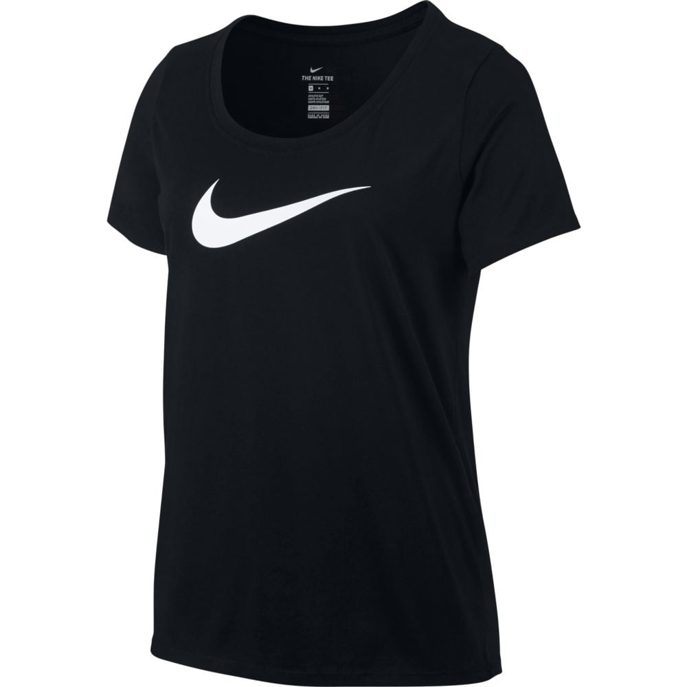 Nike Women's Dry Scoop Neck Trainning T-Shirt 894663-011 Black ...