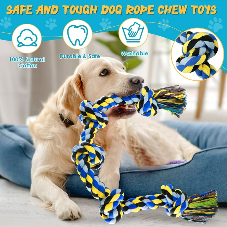 UPSKY Dog Rope Toy for Large Medium Dogs, Heavy Duty 3 ft 5 Knots -  Walmart.com