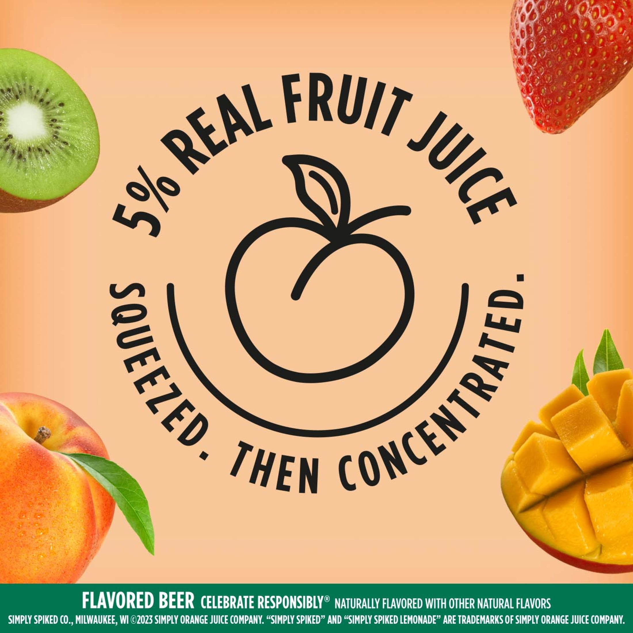 Simply Spiked Peach Variety Pack , 12 Pack, 12 fl oz Aluminum Cans, 5.0% ABV