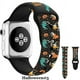 thumbnail image 2 of Correas deportivas de Halloween compatibles con Apple Watch para mujeres y hombres con estampado de calabaza y flores negras., 2 of 4