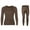 Brown, variant on Chbgutlmr Thermal Underwear for Men Long Sleeve Crew Neck Shirts Open Front Leggings Casual Stretch Comfy Loungewear Set