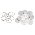 thumbnail image 1 of Uxcell Number Key Tag, 23mm Stainless Steel 31-40 ID Number Tags with Metal Ring Identifiers Keys Label, Silver Tone, 1 of 6