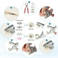 thumbnail image 4 of Kit de botones a presión metálicos Uxcell de 100 juegos de 10 mm, botones a presión sólidos con alicates de sujeción para coser tela, cuero, ropa, impermeable, pañales, baberos, manualidades, negro, 4 of 7