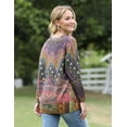 thumbnail image 3 of Jersey YESNO de punto largo con estampado para mujer, 3 of 6