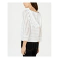 thumbnail image 2 of I.N.C Womens Stripe Pullover Blouse, White, Medium, 2 of 2