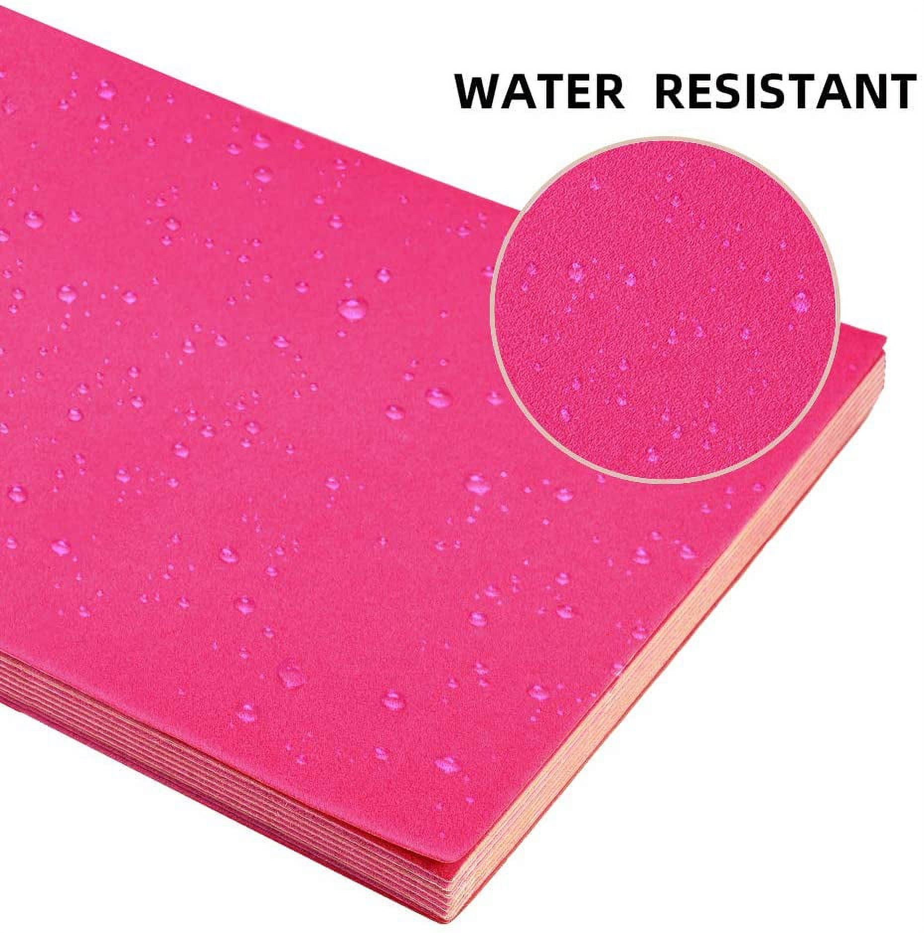 20PCS Velvet (DeepPink) Fabric Sticky Back Adhesive Back Sheets A4 Sheet (8.3" x 11.8") Self-Adhesive Durable and Water Resistant Multi-Purpose Ideal for Art and Craft Making Pink