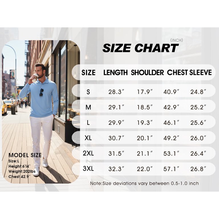 GIRUNS Men's Long Sleeve Golf Polo UPF 50+ photo 5