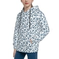 thumbnail image 2 of Kdxio Nautical Theme Anchors Pattern Boys Athletic Unisex Boys Girls Hoodie with Pocket Sweatshirts-X-Large, 2 of 6