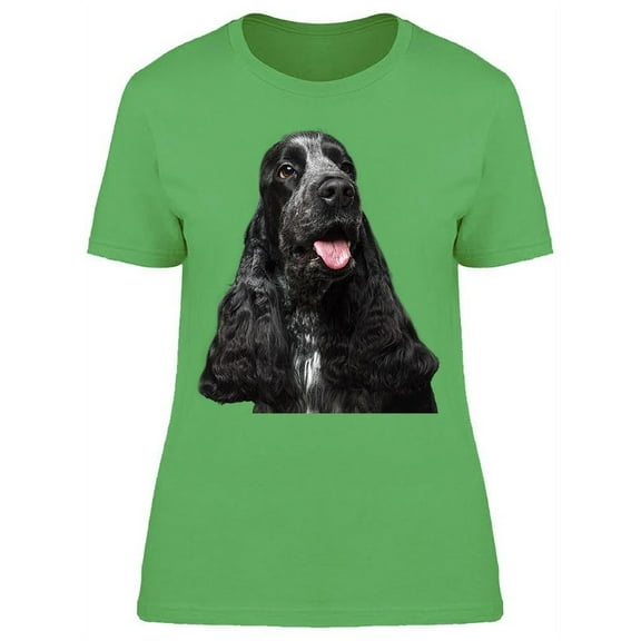 Spaniel Dog Face Portrait T-Shirt Women -Image by Shutterstock, Female Large