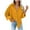 Yellow, variant on KIHOUT Women's Corduroy Buttoned Cardigan Long Sleeve Lapel Loose Padded Shirt Tops