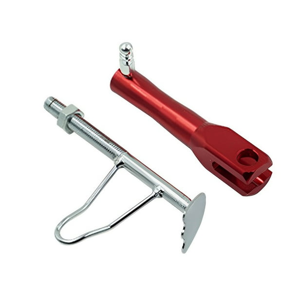 Soporte lateral ajustable Sidaley motocicleta antideslizante patinete scooter aleación de aluminio Rojo