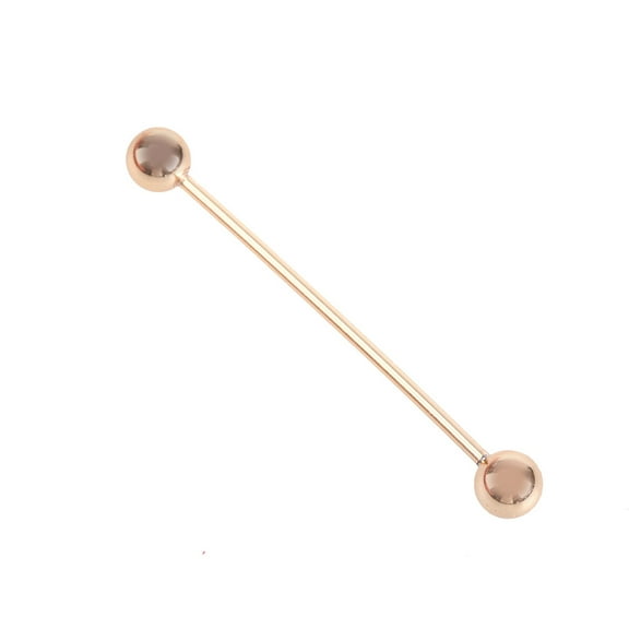 Raindrops Pink Industrial Bar Piercing Earring Stainless Steel 1Set for Women Everyday Wear