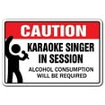thumbnail image 1 of SignMission Z-A-Karaoke Singer In Session Panneau en Aluminium 7 x 10 Po. Panneau Karaoke Singer In Session, 1 of 1