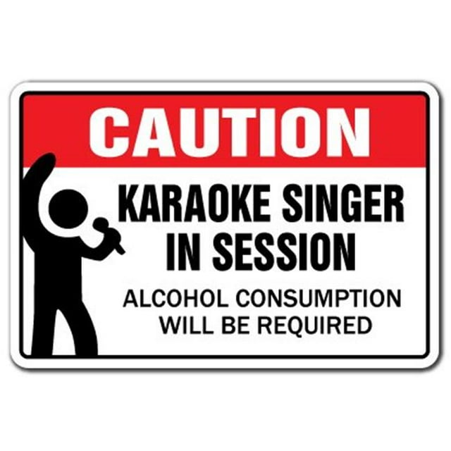 SignMission Z-A-Karaoke Singer In Session 7 x 10 in. Karaoke Singer in Session Aluminum Sign