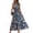 *Blue, variant on U Women's Summer Print Sleeveless V Neck Dress,Beach Sundress,Tiered Ruffle Flows Midi Dresses Multicolor,Womens Plus XXL