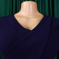 thumbnail image 6 of AURA Women’s Pleated A-Line Midi Dress V-Neck Short Sleeve High Waist With Belt S-XXXL, 6 of 8