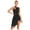 Black, variant on Doomiva Latin Dance Dress for Women Asymmetrical Rumba Samba Tango Practice Competition Costume White XXL