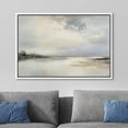 thumbnail image 3 of PixonSign Framed Canvas Print Wall Art Storm Cloud Lake Reflection Nature Wilderness Illustrations Fine Art Decorative Farmhouse/Country Relax/Calm/Cozy Multicolor Zen for Bedroom - 16"x24" White, 3 of 5