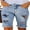 T2 Sky Blue, variant on DOKOTOO Bermuda Jean Shorts for Women Casual Mid Rise Ripped Distressed Denim Shorts Sky Blue Size 8