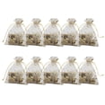 thumbnail image 1 of CIMAXIC Wedding 100PCS Star Moon Pattern Candy Drawstring Gauze Bags Gift Favor Storage Candy Pouches for Packaging Wedding (White),4.72"X3.54"X0.08", 1 of 4