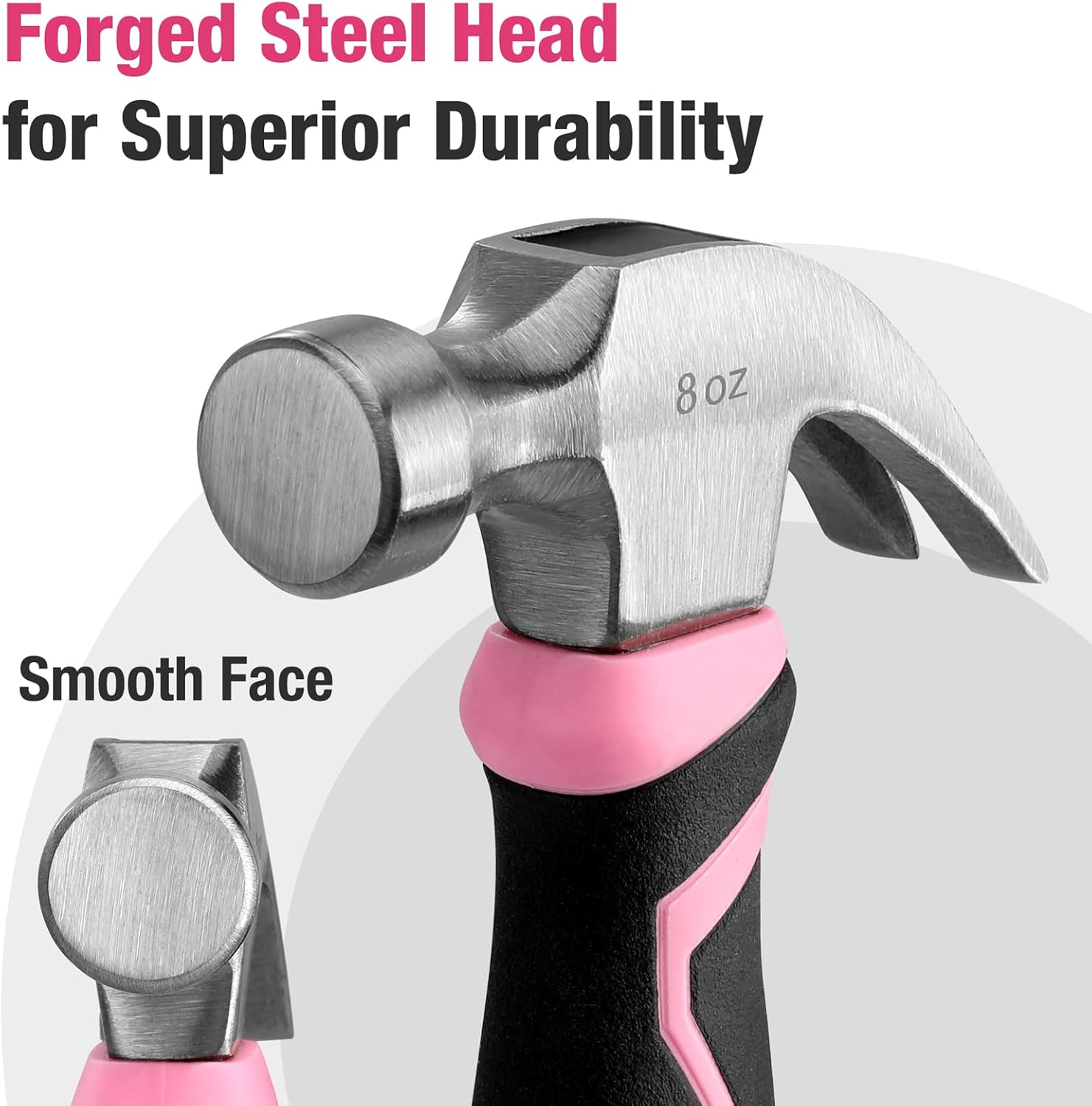 WORKPRO 8 oz Claw Hammer with Fiberglass Handle photo 3