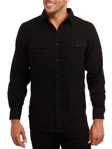 solid mens flannel shirt