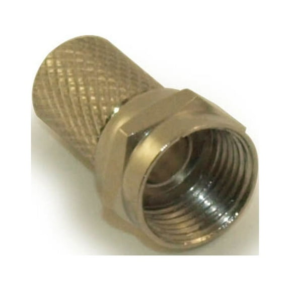 RG6 Quick Connector, Twist-on Type, Nickel Plated (Each)