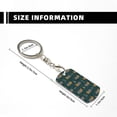 thumbnail image 4 of Goofa Machine Printed Rectangular Metal Keychain Bag Charm Floral Charm for Purse Keys Metal Keyring Gift for Women Accessories, 4 of 7