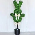 thumbnail image 7 of 27.5'' Artificial Bunny-Shaped Topiary Tree Pot UV-Resistant Bowknot,Faux Boxwood Topiaries Plant for Porch Decor Outdoor/Indoor, 7 of 7